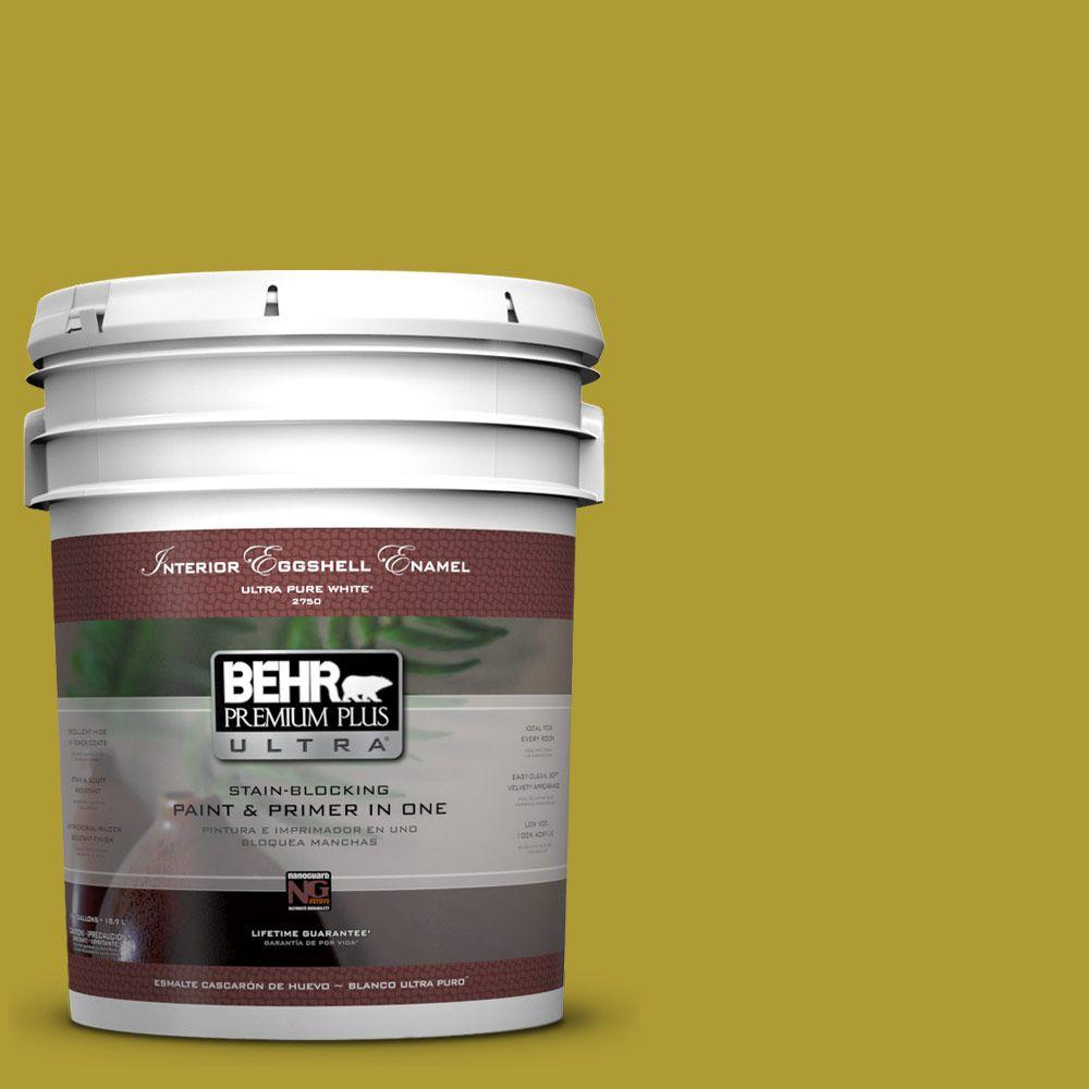 BEHR Premium Plus Ultra 5gal. P3307 Luscious Lime Eggshell Enamel Interior Paint275305 The