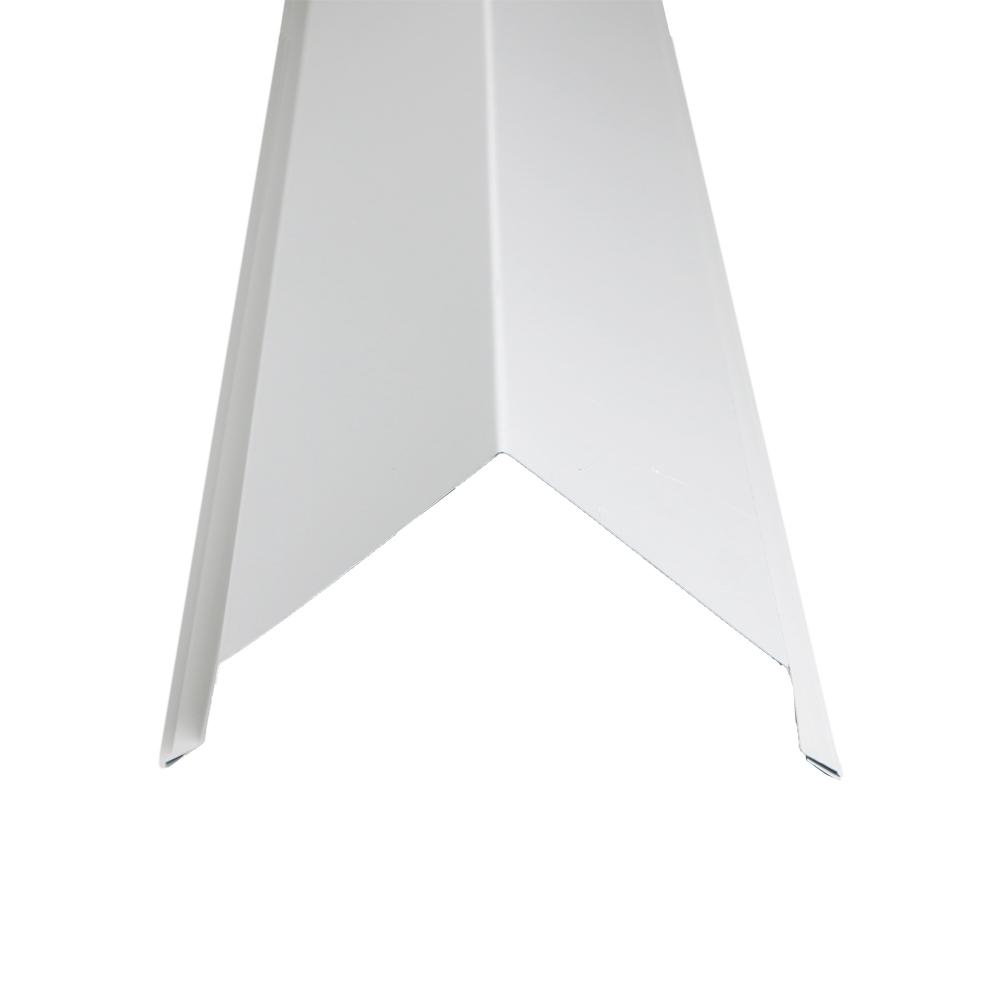 Metal Sales Outside Corner 10.5 ft. x 4.63 in. White Metal Side Ridge
