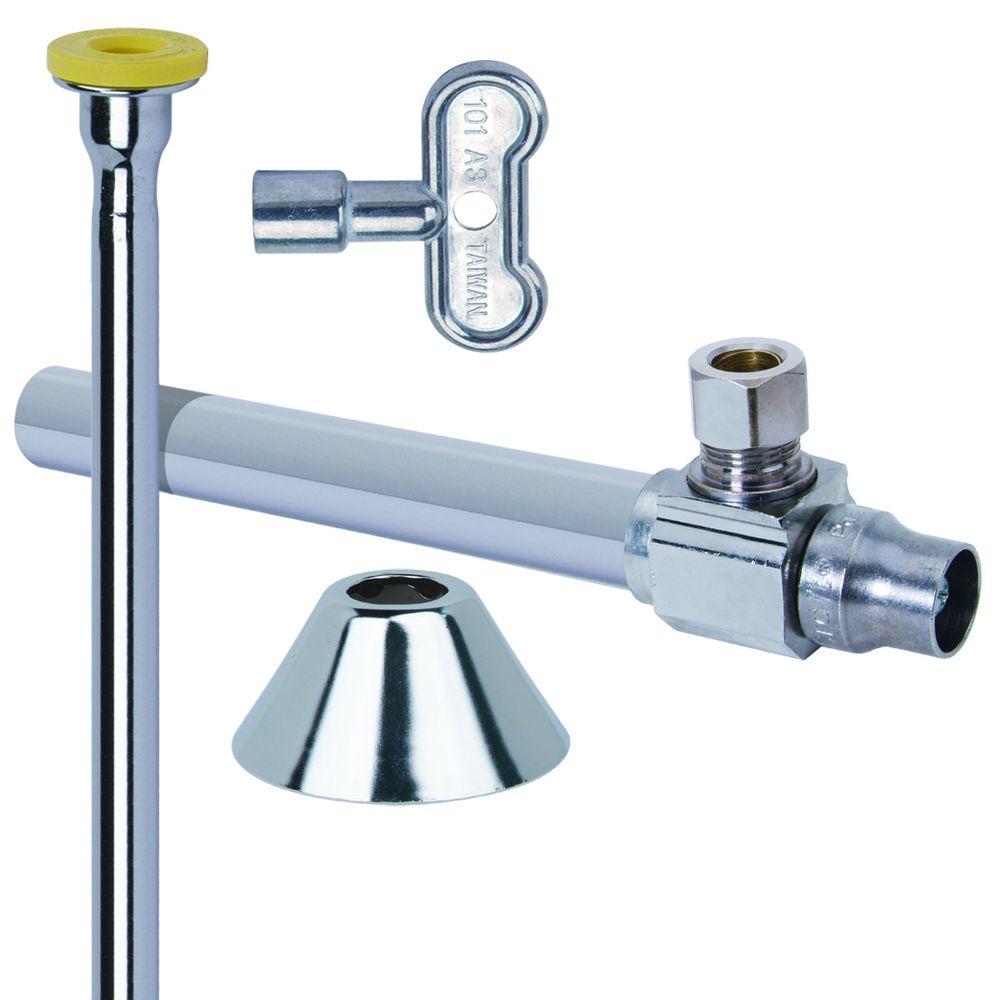 BrassCraft Toilet Kit 1/2 in. Sweat x 3/8 in. Comp MultiTurn Straight