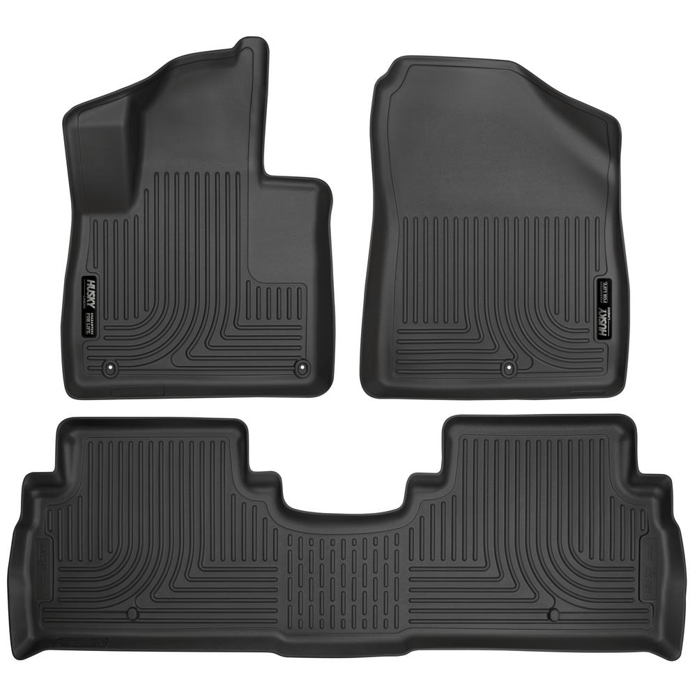 Husky Liners Front/&2nd Seat Floor Liners Fits 07-13 Silverado//Sierra Extended 98213