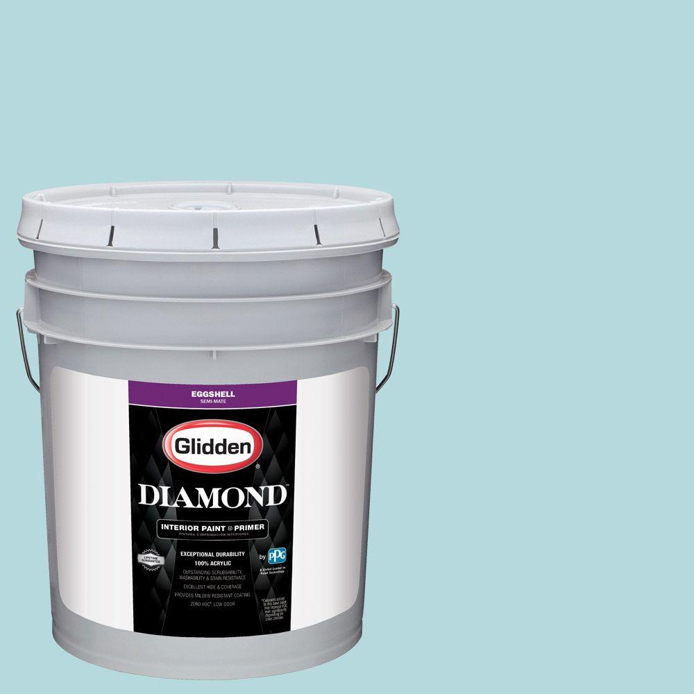 Glidden Diamond 5 gal. HDGB32 Afternoon Siesta Blue Eggshell Interior Paint with PrimerHDGB32D