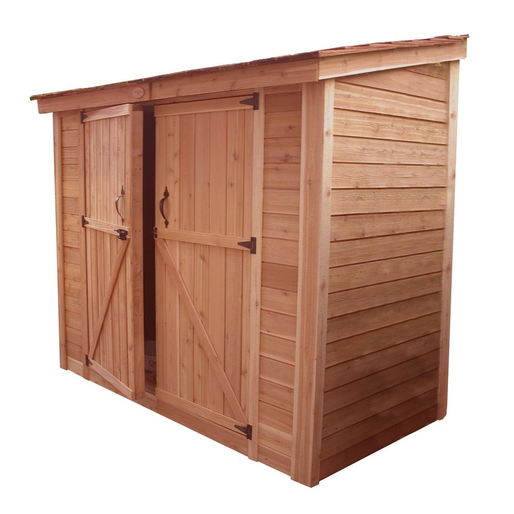Outdoor Living Today Spacesaver 8 ft. x 4 ft. Western Red Cedar Double ...