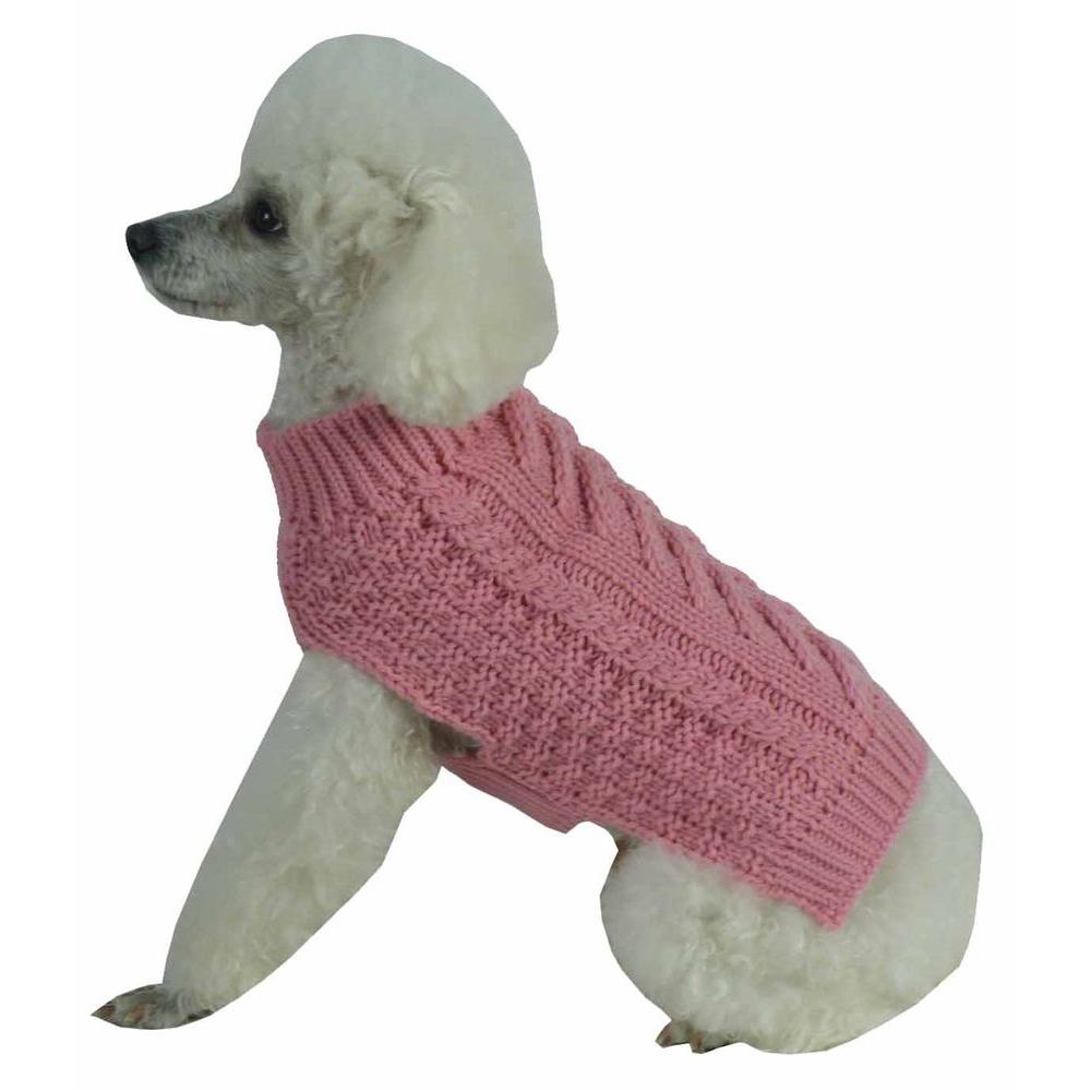 pink dog sweater medium