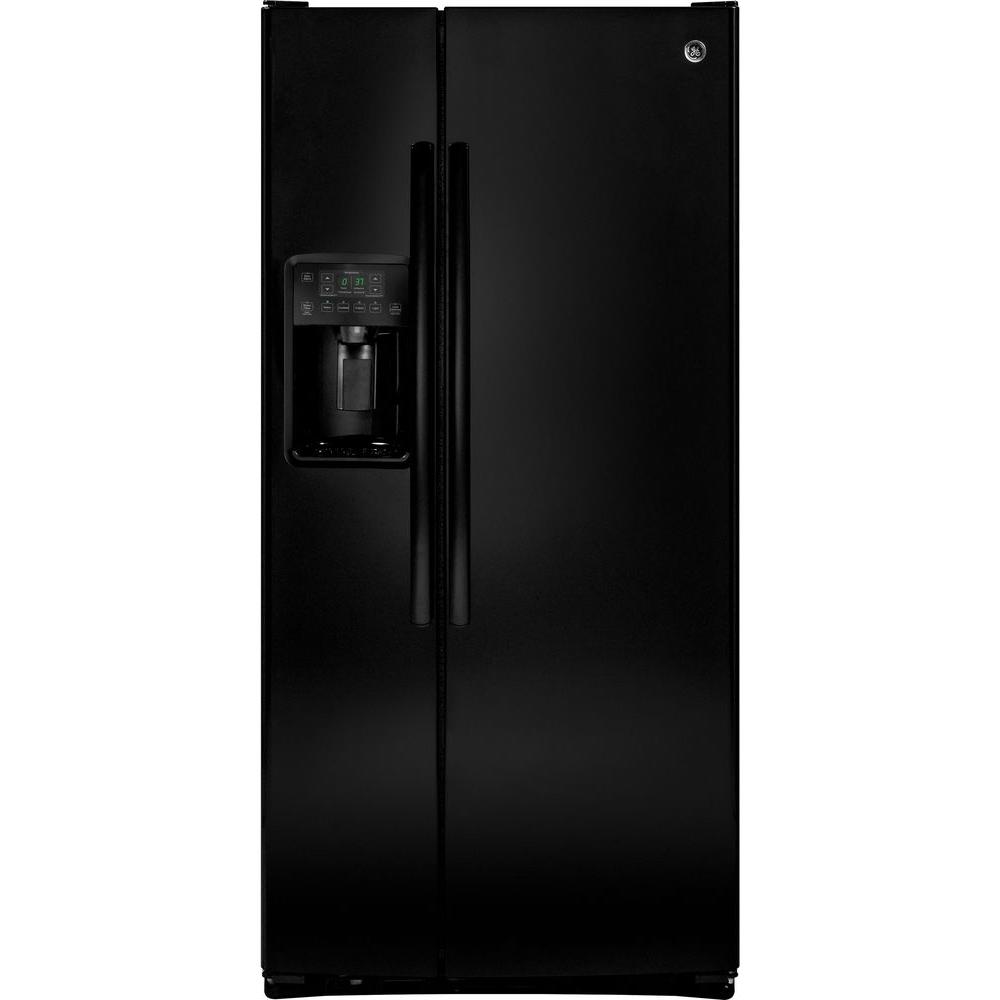 GE 23.2 cu. ft. Side by Side Refrigerator in BlackGSS23HGHBB The