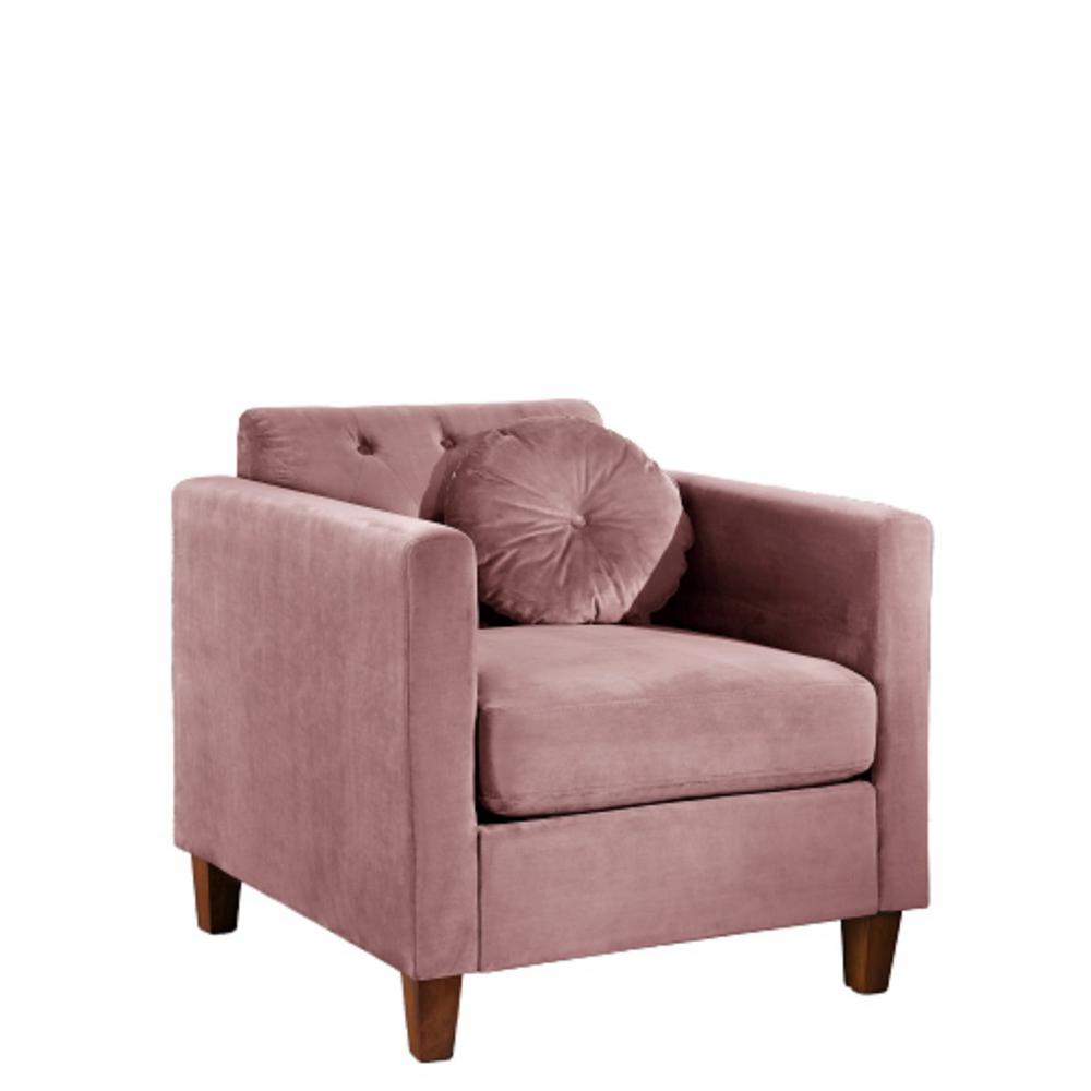 us pride furniture lory velvet kitts classic rose chesterfield  chairs5540c  the home depot