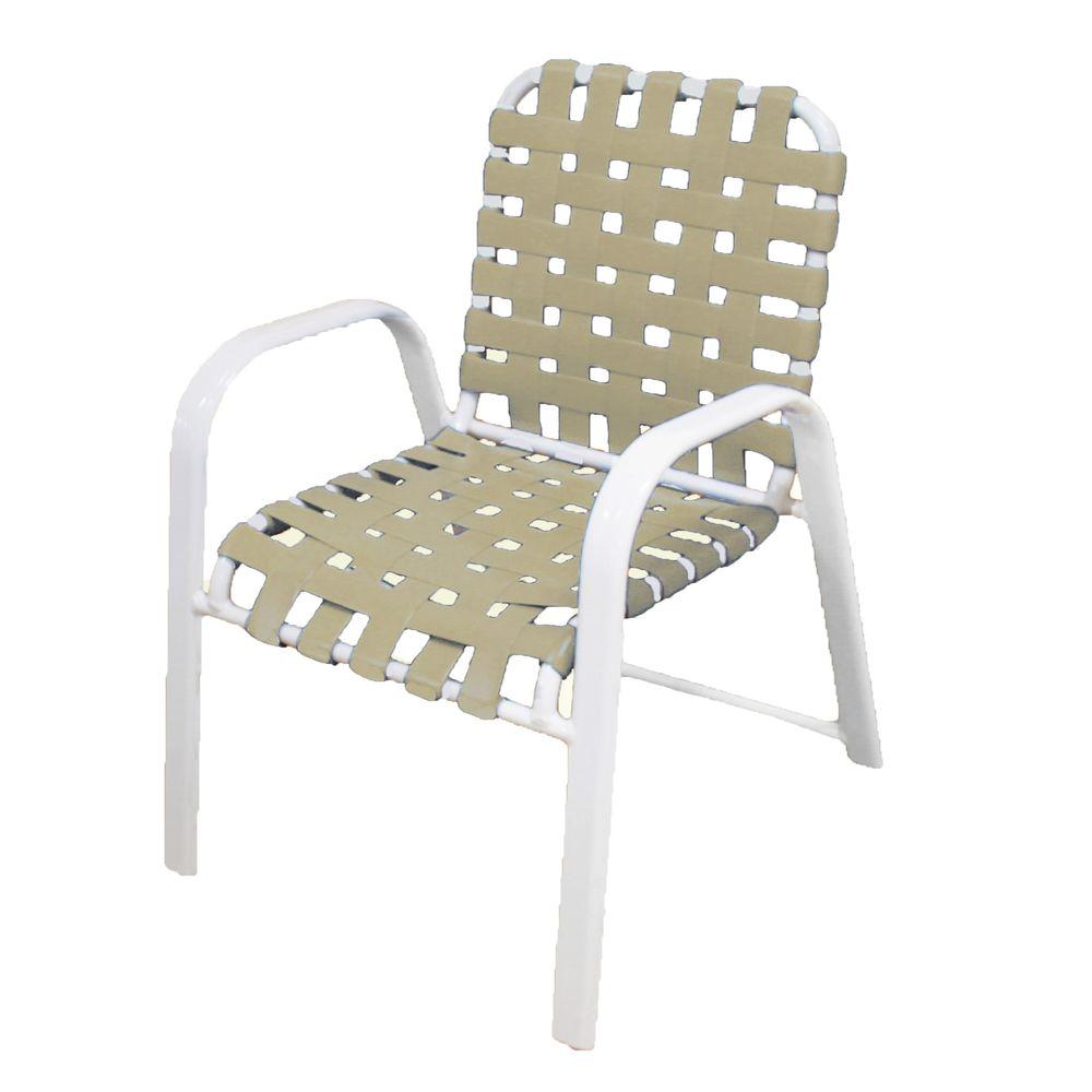 afton metal stacking patio chair