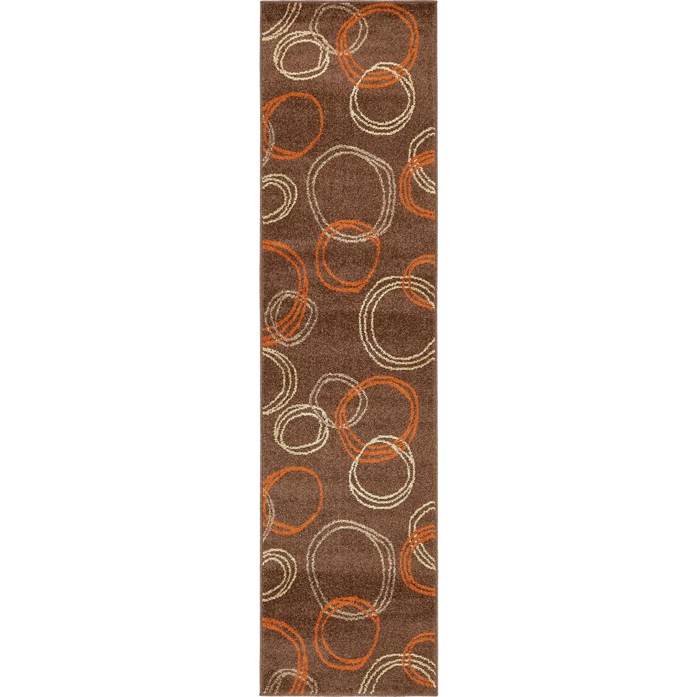Unique Loom Autumn Cornucopia Brown 2' 6 x 10' 0 Runner Rug3138178