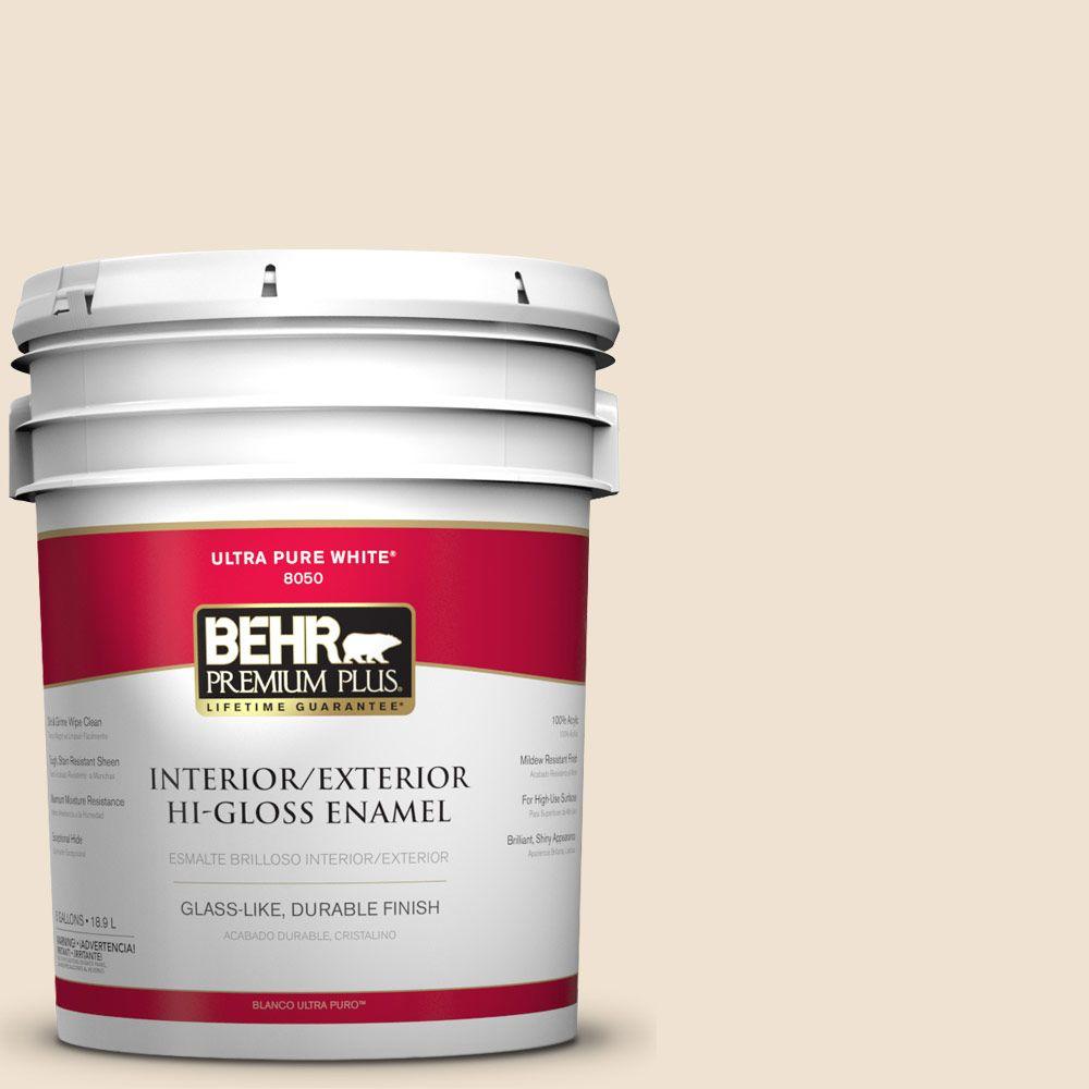 BEHR Premium Plus 5gal. S2801 Buckwheat Flour HiGloss Enamel