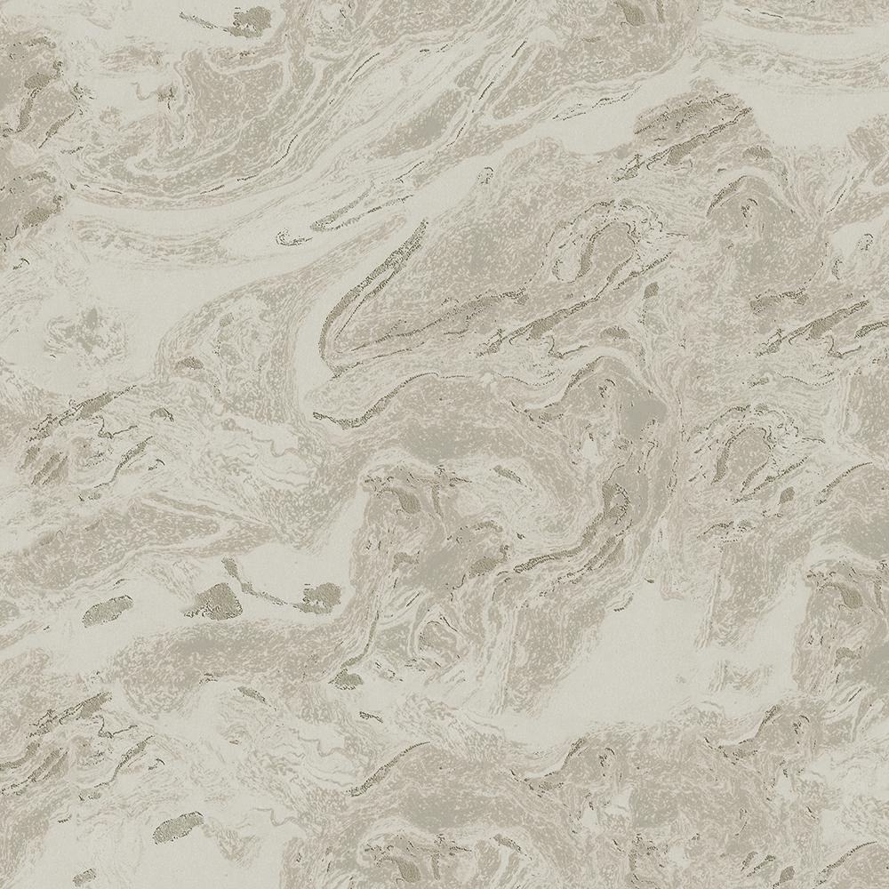 Advantage 57.8 sq. ft. Reyne Taupe Marble Wallpaper 2810-LH01606 - The ...