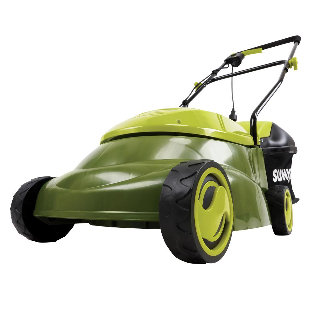 Sun Joe 14 In 12 Amp Corded Electric Walk Behind Push Lawn Mower 12 Amp Corded Electric Walk Behind Push Lawn Mower Mj401e The Home Depot