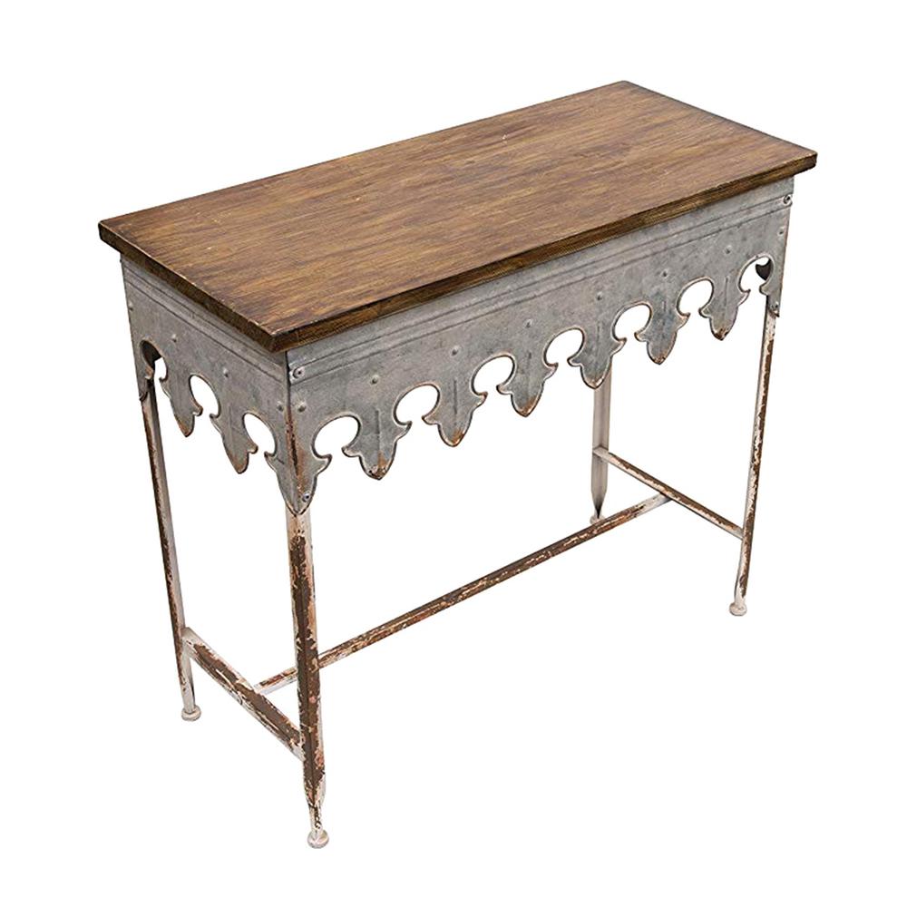 3r Studios Bungalow Lane Zinc Brown Metal Scalloped Edge