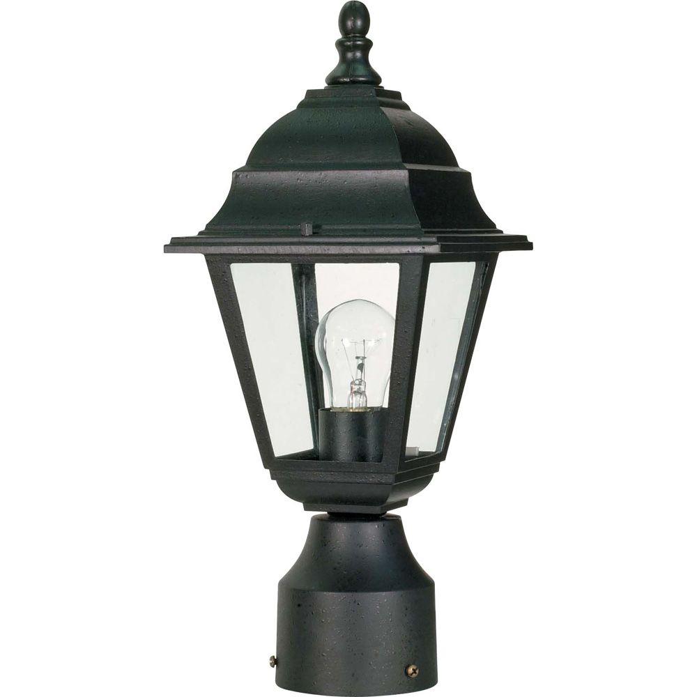 Glomar Outdoor Lighting Accessories The Home 1 Light Textured Black Outdoor Post Mount