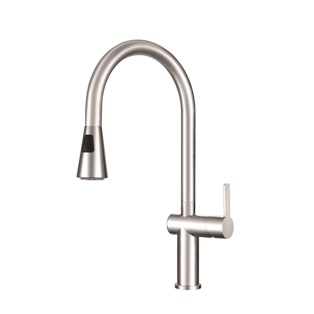 Franke Bern Single Handle Pull Down Sprayer Kitchen Faucet With
