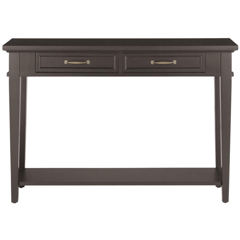 Black Accent Tables Living Room Furniture The Home Depot Martin Black Storage Console Table
