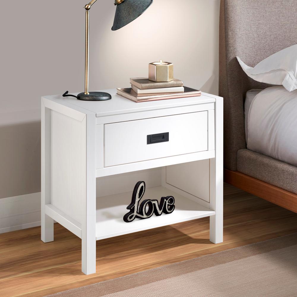 White Nightstands Bedroom Furniture The Home Depot