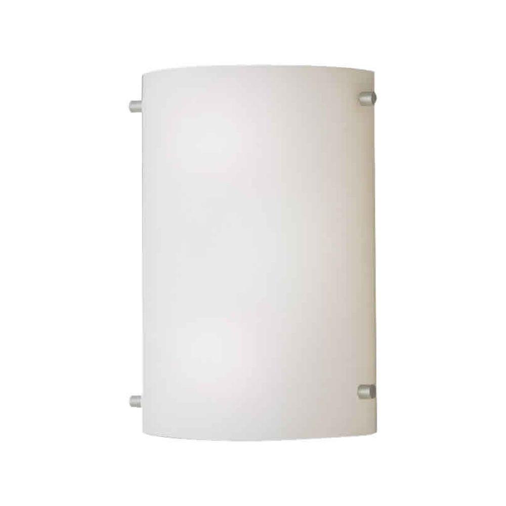 Talista Lucian 2 Light Brushed Nickel Sconce With Satin Opal Glass