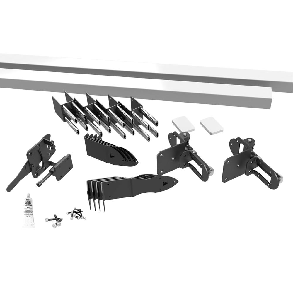 Veranda 4in1 6 ft. x 4 ft. White Vinyl UnAssembled Fence Gate Kit