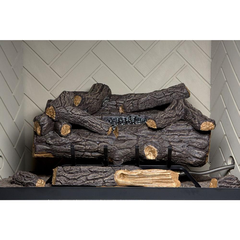 Emberglow Savannah Oak 24 In Vent Free Propane Gas Fireplace Logs