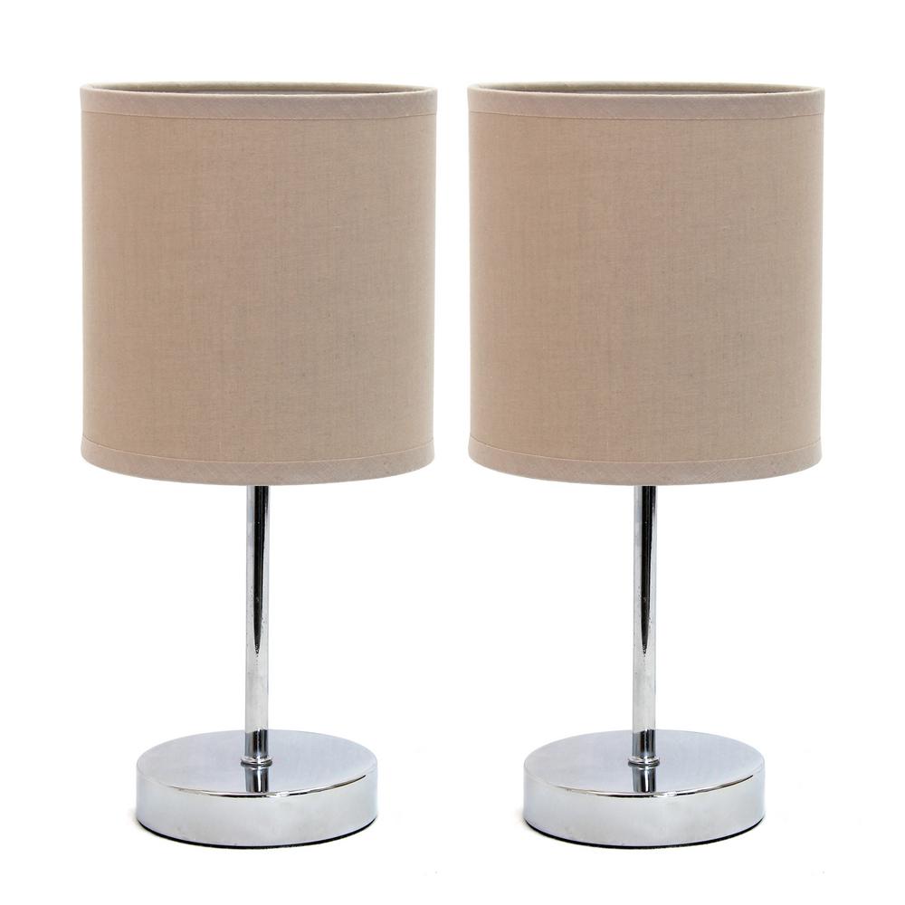 simple designs chrome mini basic table lamp set of