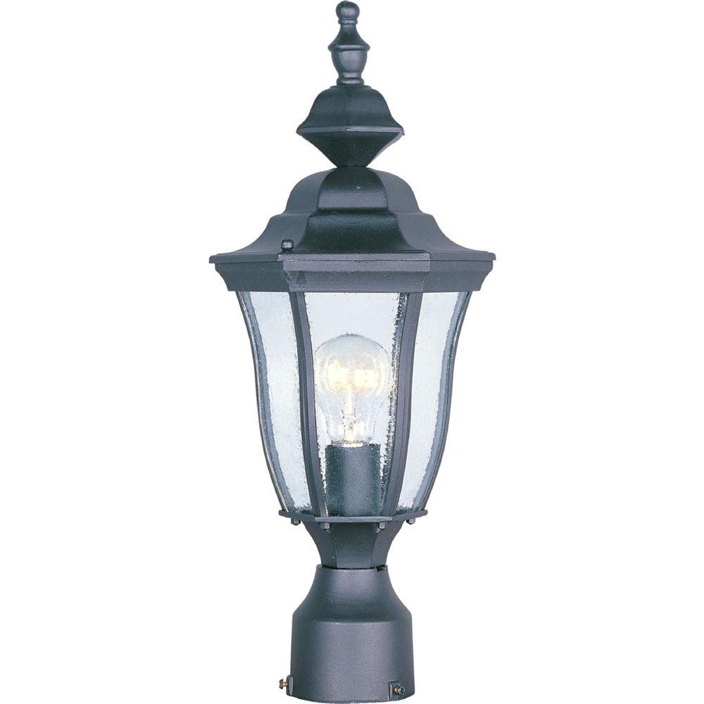 Maxim Lighting Madrona 1Light Black Outdoor Pole/Post Mount1013BK The Home Depot