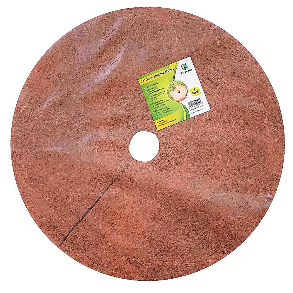 Envelor 0.3 in. x 9 in. Coconut Fibers Mulch Tree Ring Protector Mat