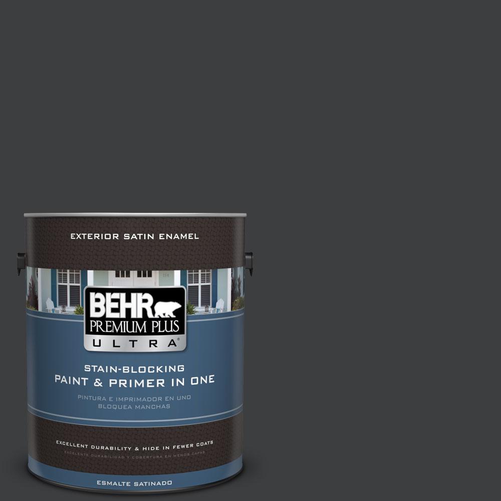 BEHR Premium Plus Ultra 1gal. N5207 Carbon Satin Enamel Exterior
