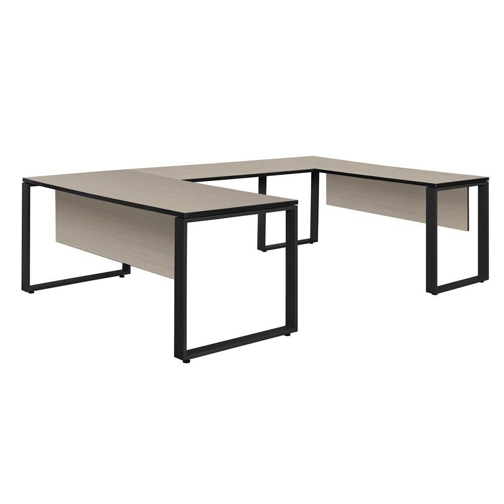 Regency Caranna 66 In X 30 In Maple Black U Desk Shell With 42