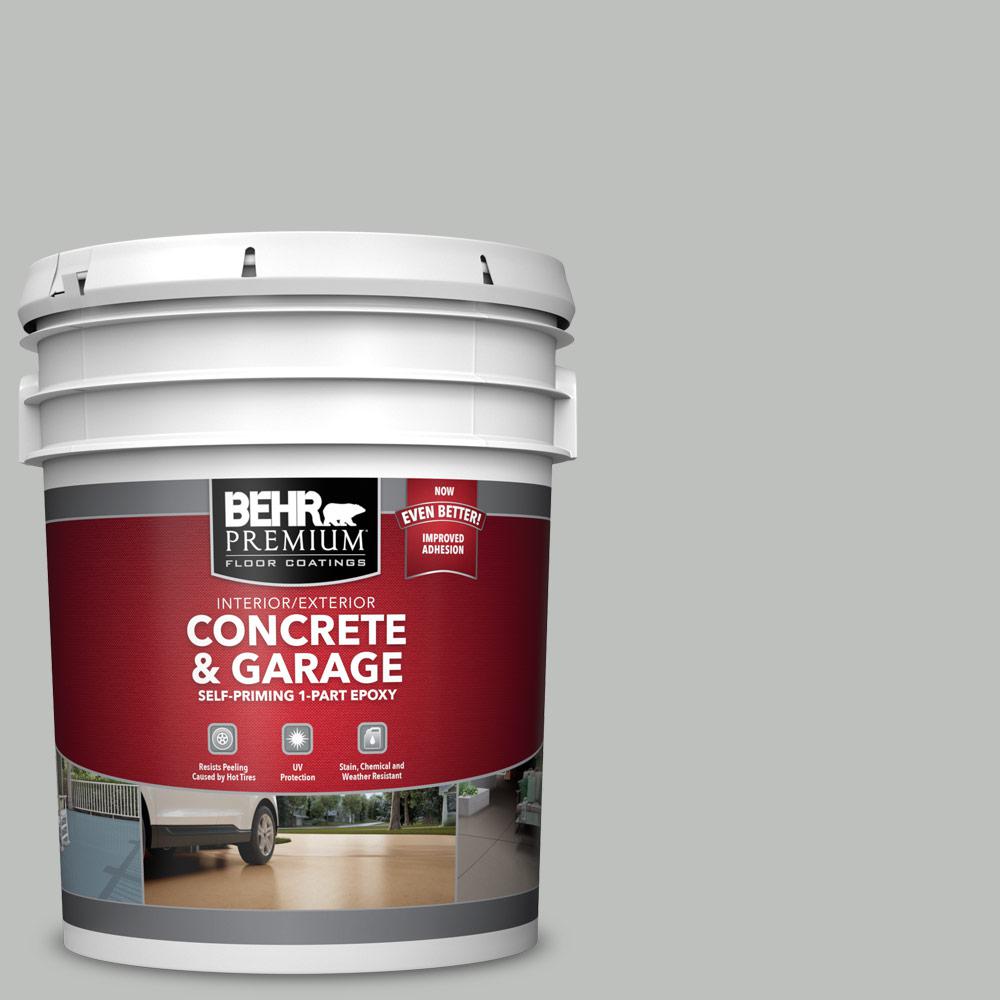 BEHR PREMIUM 5 gal. #PFC-62 Pacific Fog 1-Part Epoxy Satin Interior ...