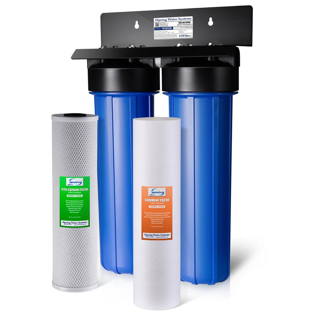 Fine Sediment And Carbon Ispring Whole House Water Filters Wgb22b 64 1000 