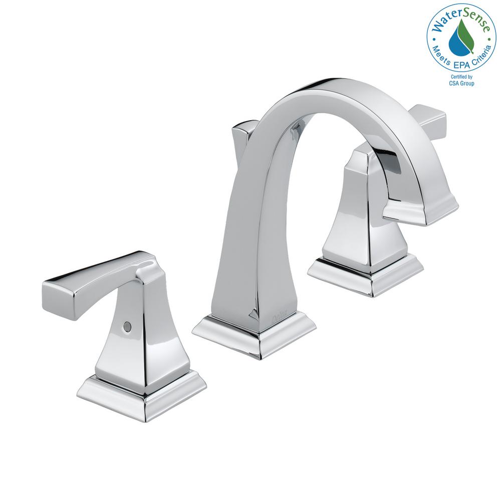 Delta Dryden 8 In Widespread 2 Handle Bathroom Faucet With Metal
