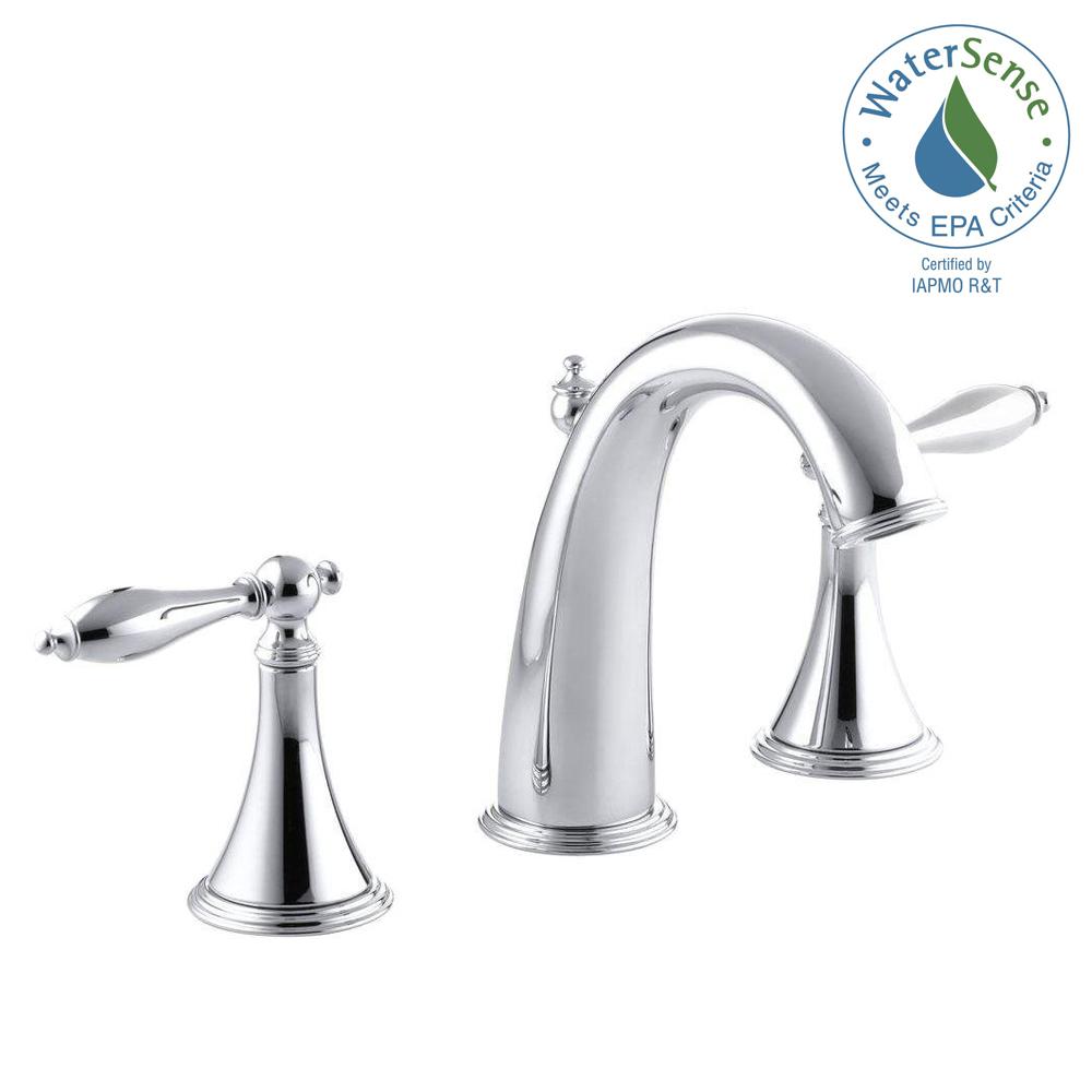 Kohler Finial Traditional 8 In Widespread 2 Handle High Arc