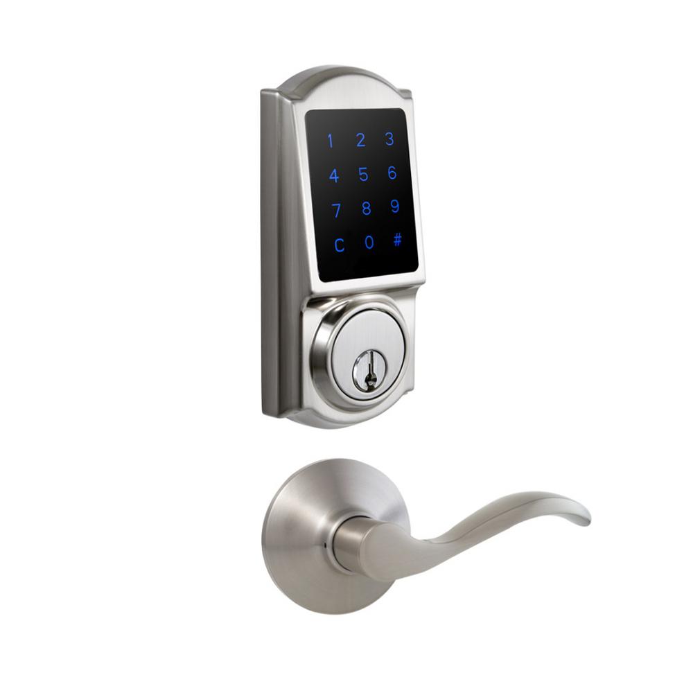 Defiant Castle Aged Bronze Single Cylinder Electronic Keypad Deadbolt with Passage Naples Lever
