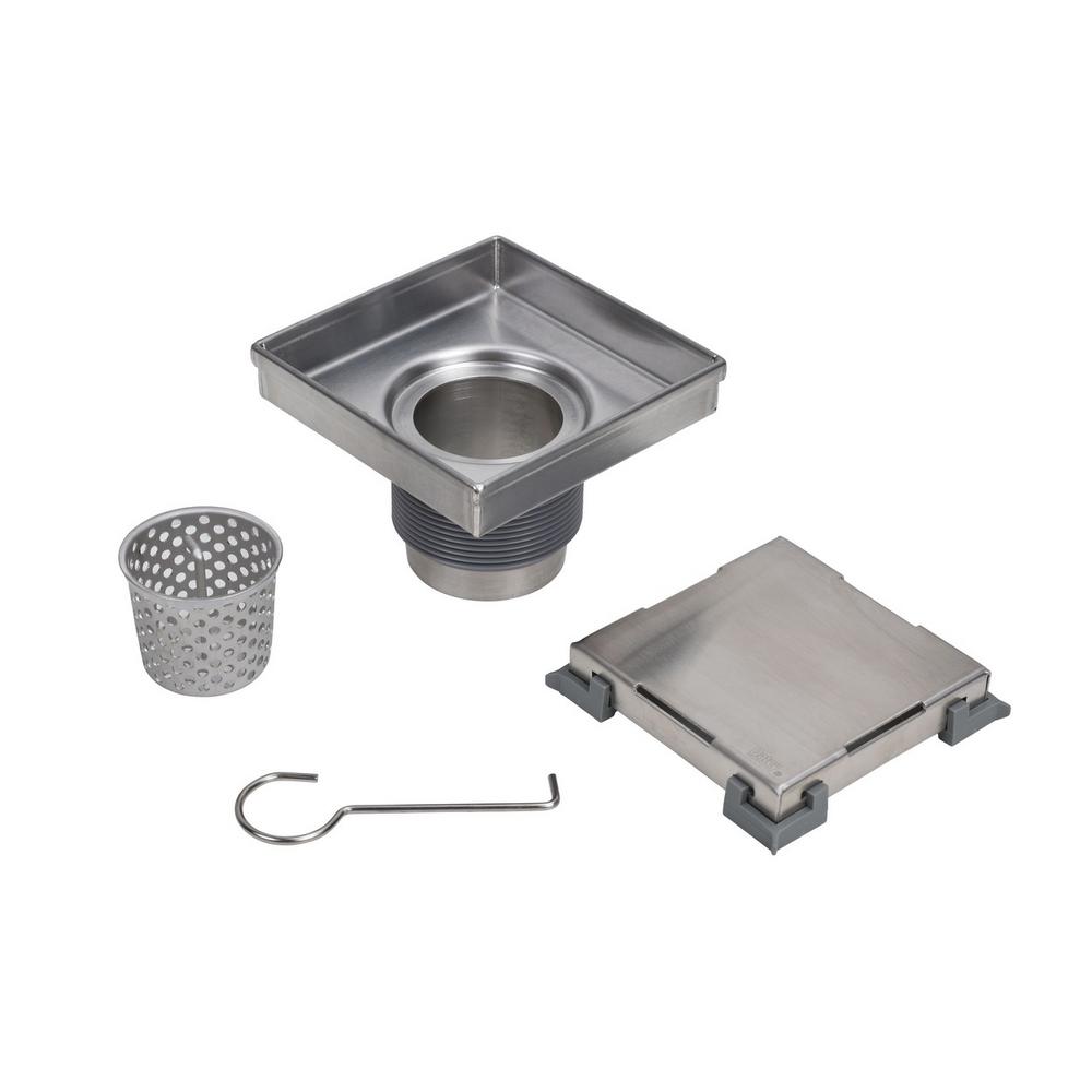 Oatey Designline 4 In X Square Drain Tile Grate Dss1040r2 Oatey Designline 4 In X Square Drain Tile Grate Dss1040r2 The Home Depot