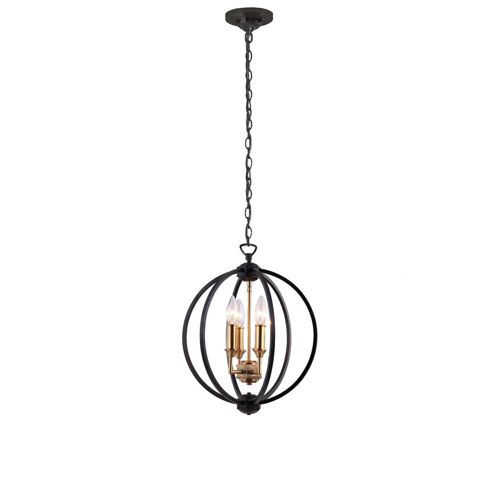 Filament Design Lawrence 3Light Matte Black Incandescent Ceiling