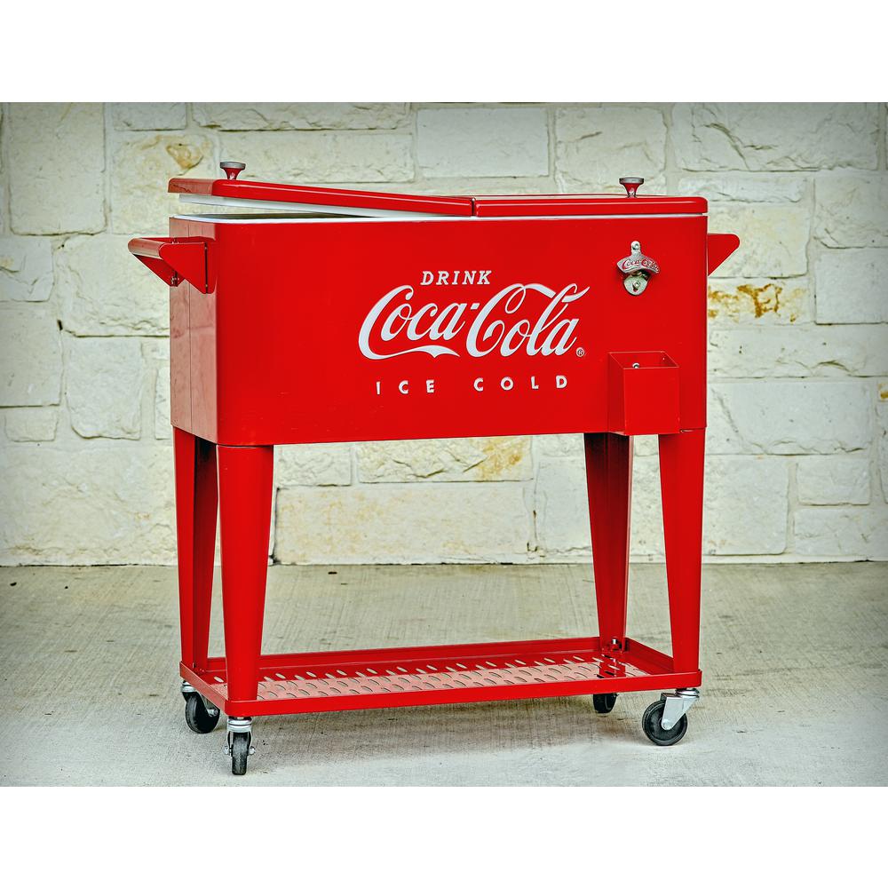 coca cola ice chest on wheels