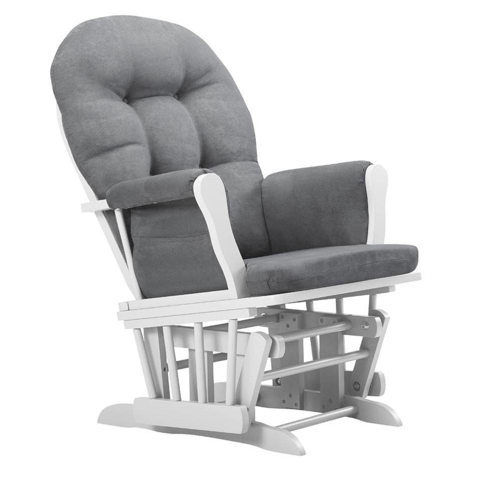 gray and white glider chair