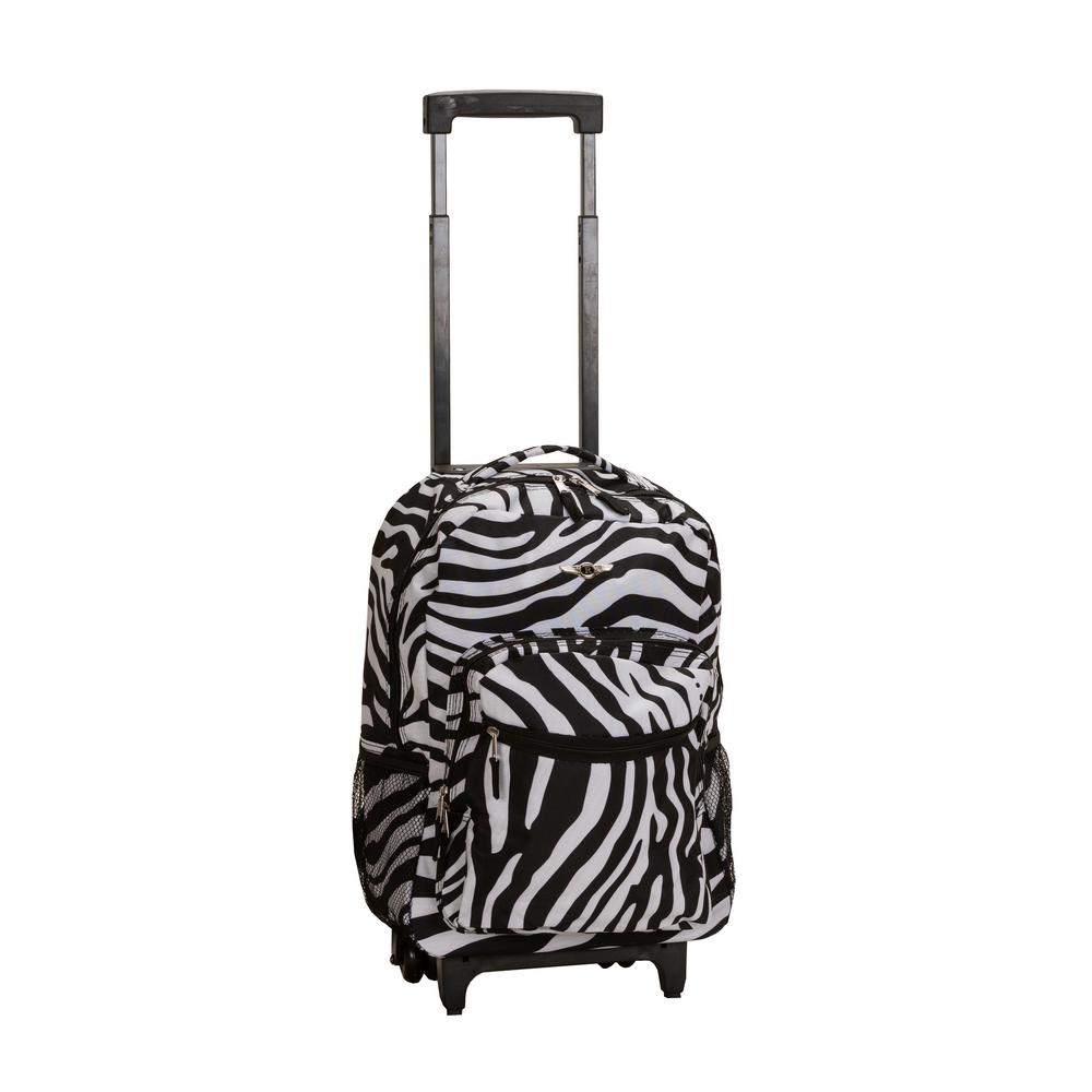 Rockland 17 in. Zebra Rolling BackpackR01ZEBRA The Home Depot