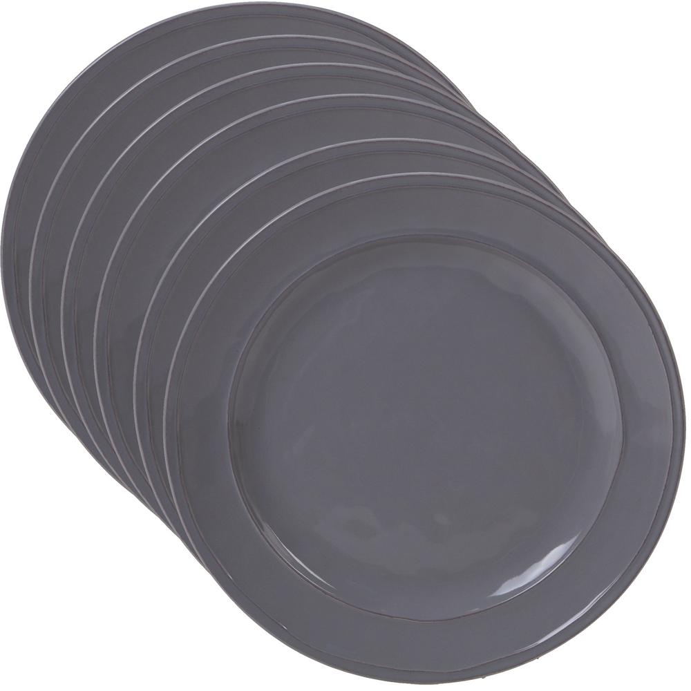 Certified International Orbit 6Piece Grey 11 in. Dinner Plate Set