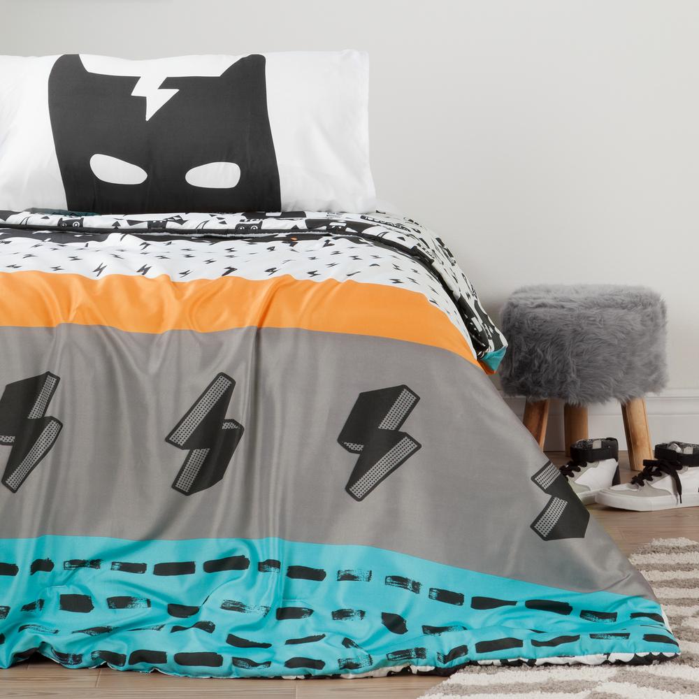 Superheroes Reversible Full Size Comforter Pillow Case Bedding