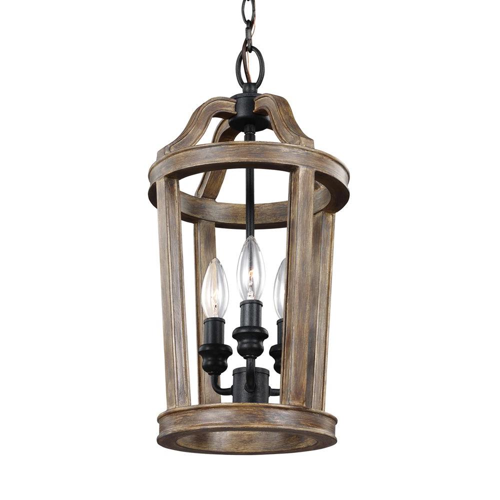 Feiss Lorenz 3 Light Weathered Oak Wood And Dark Zinc Feiss Lorenz 3 Light Weathered Oak Wood