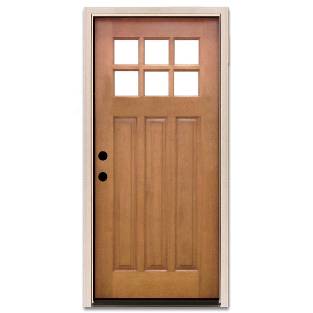 door wood x 36 84 Craftsman in. x Steves & Stained 80 6 in. Lite 36 Sons