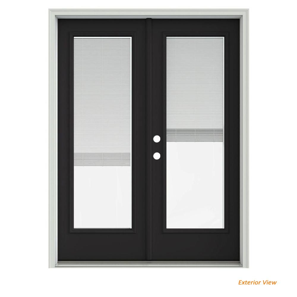 JELDWEN 60 in. x 80 in. Chestnut Bronze Painted Steel RightHand