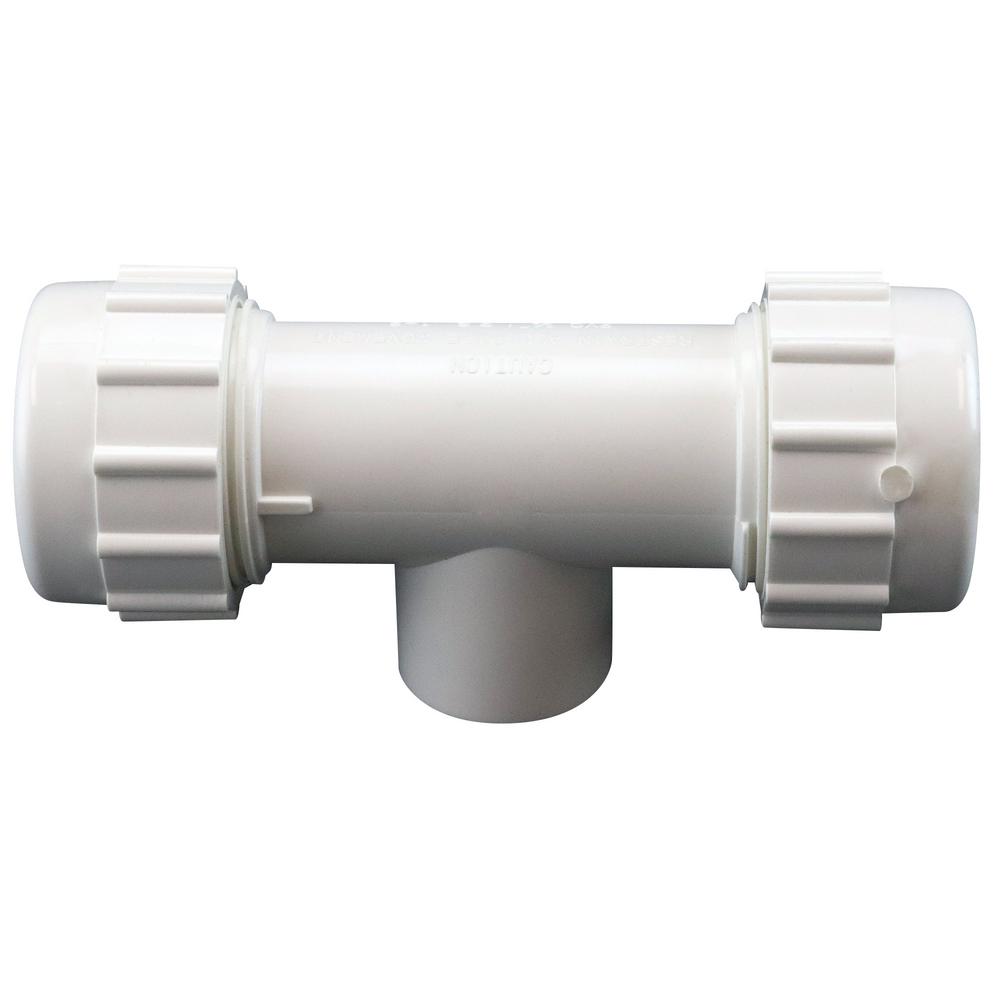 Apollo 3/4 in. x 3/4 in. PVC Compression Tee Fitting with 3/4 in. FIP The