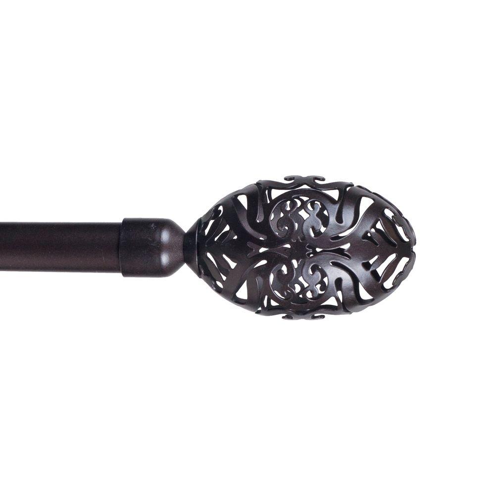 Lavish Home 48 In 86 In Telescoping 3 4 In Single Curtain Rod