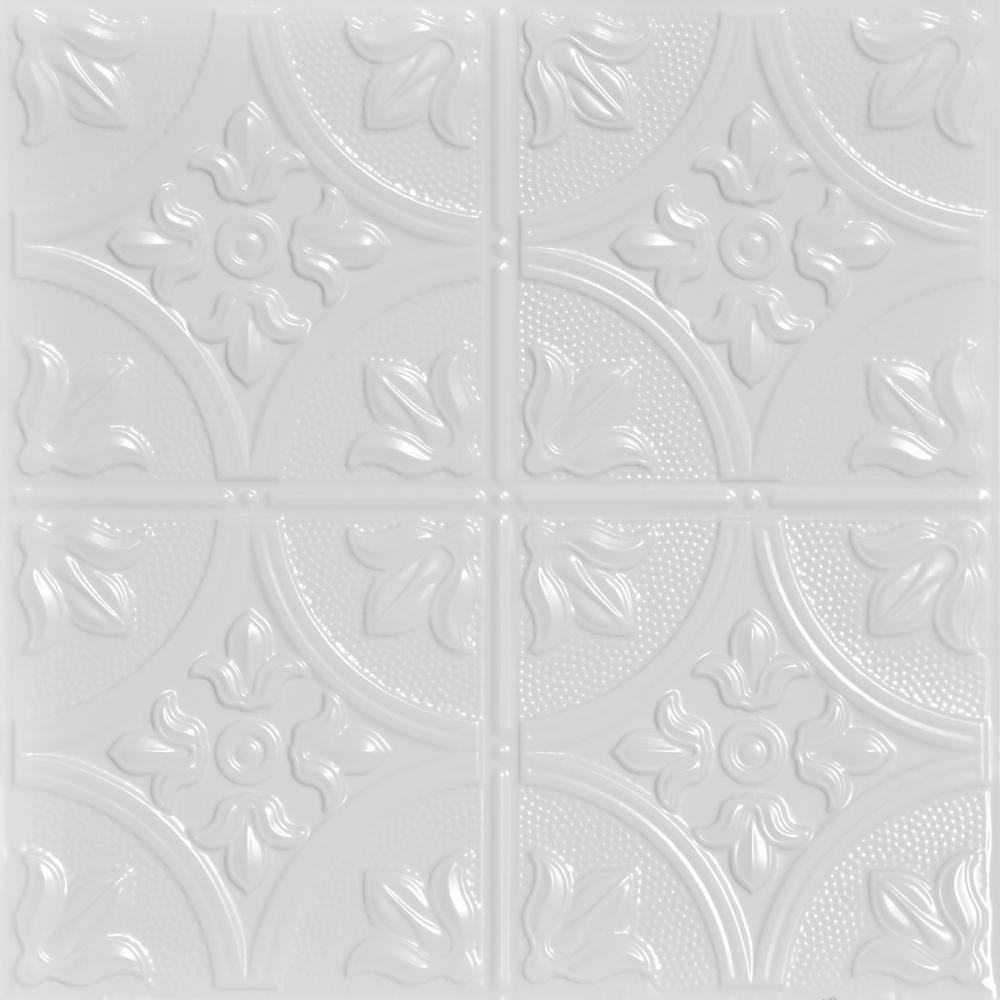 From Plain To Beautiful In Hours Tiny Tiptoe 2 Ft X 2 Ft Nail Up Lacquered Tin Ceiling Tiles Surface Mount 48 Sq Ft Case Sk209 Laq 24x24 N 12 The Home Depot
