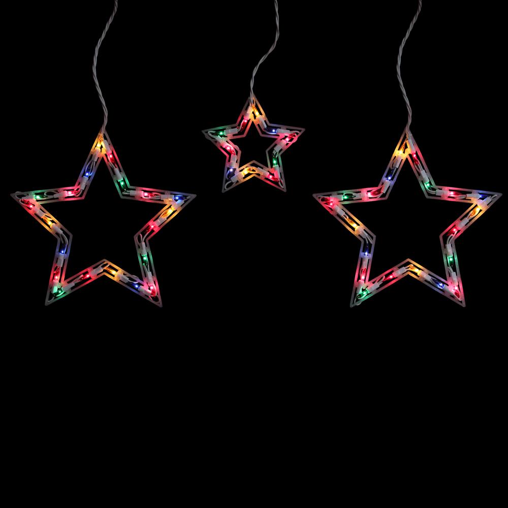 Northlight 7 ft. 100Light MultiColor Star Shaped Mini Icicle
