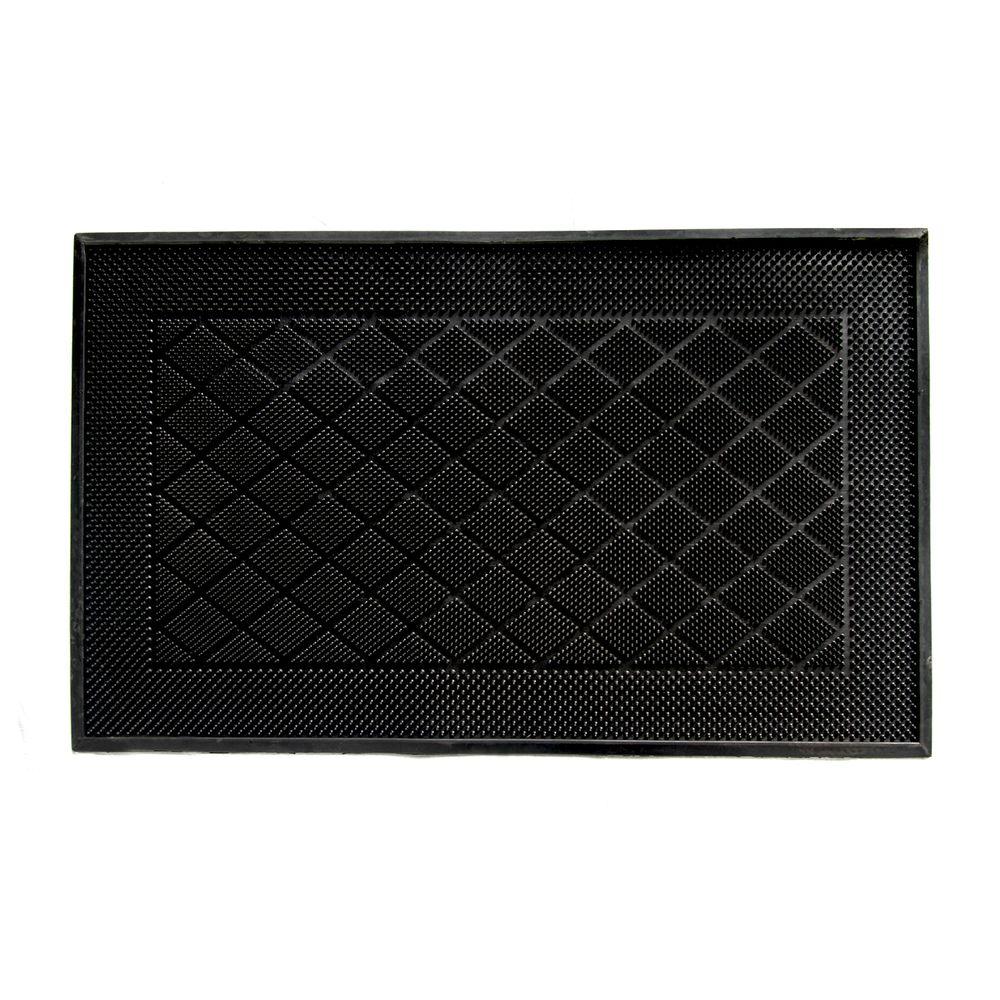 Stud Pattern Black with Border 18 in. x 30 in. Pin Door MatHDP 00065