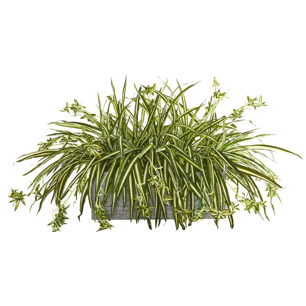 Nearly Natural 8059 Nepthytis Artificial Plant in Stone Planter Green
