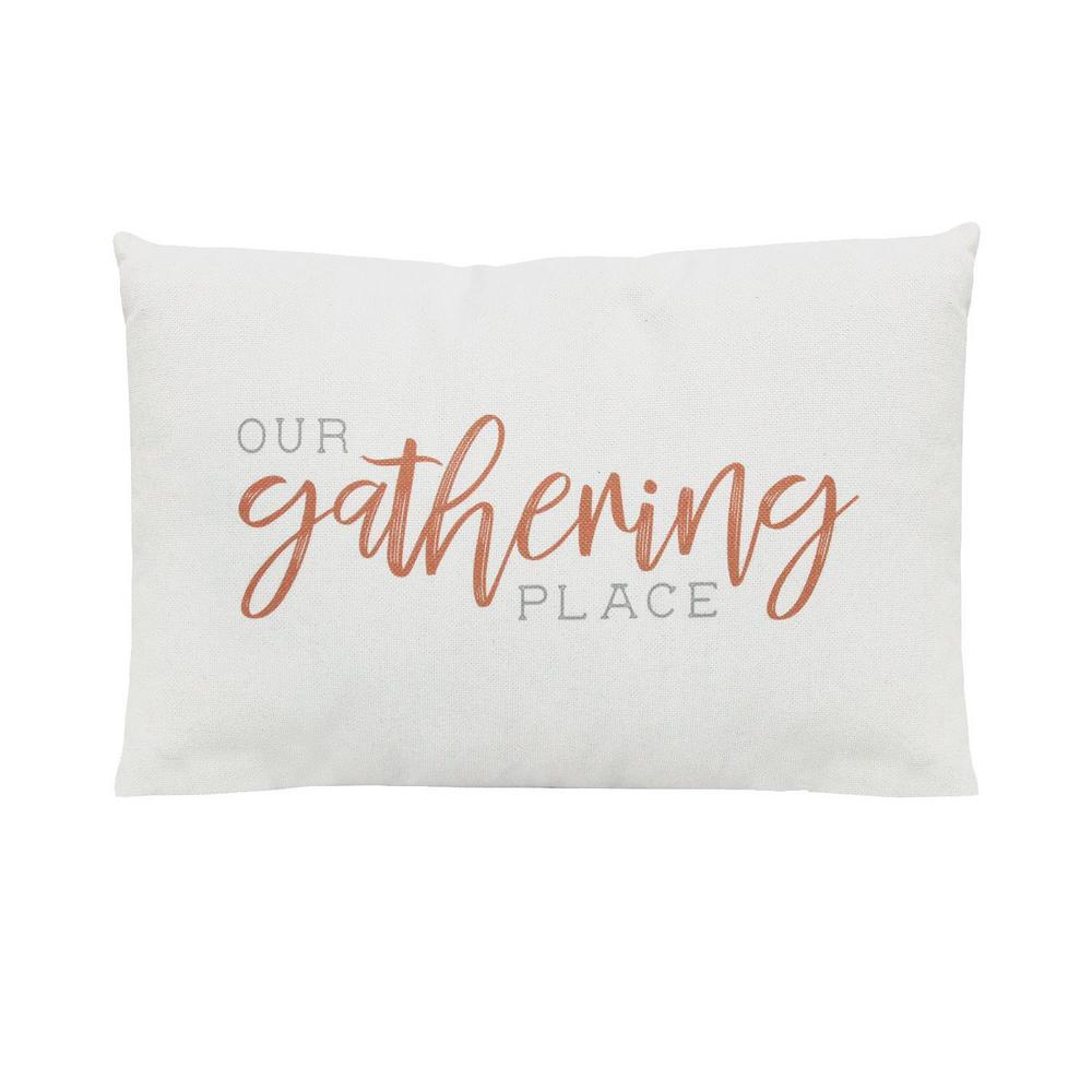 Victoria Mulit-colored "Our Gathering Place" Lumbar Accent Pillow w/ Removable Cover