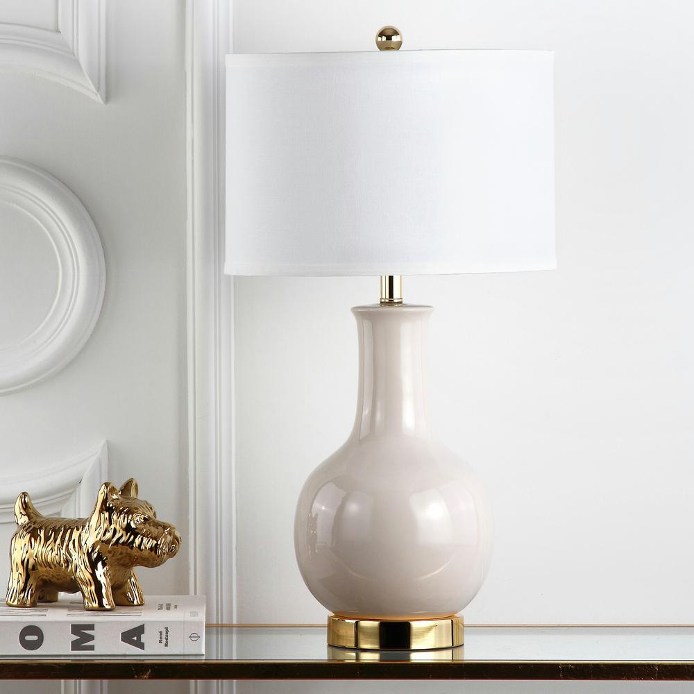 gray ceramic table lamp